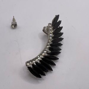 PIERCED earcuff and crystal stud earring